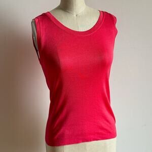 Vintage ISSEY MIYAKE Pink Mist Barbiecore 100% Cotton Tank Top